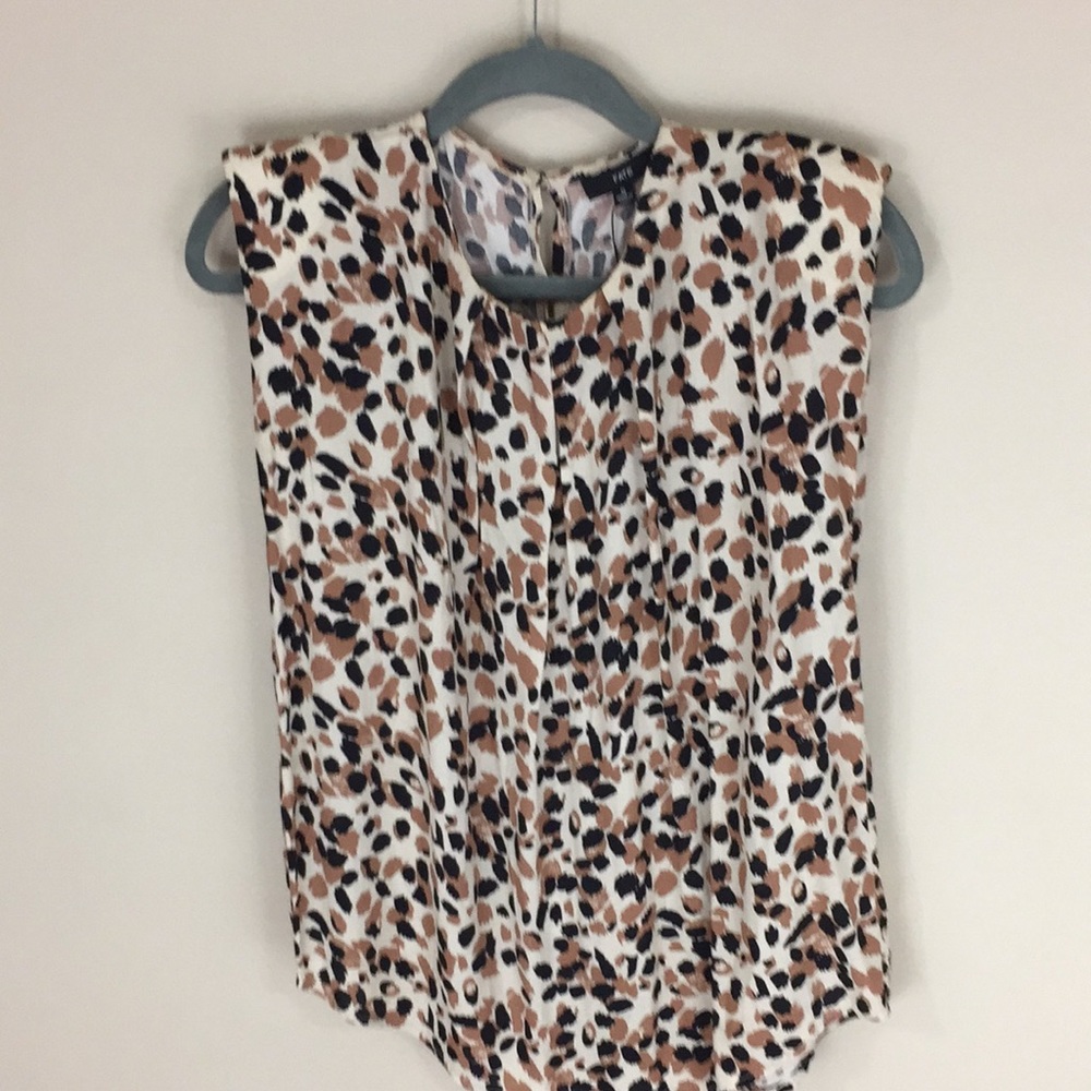 Fate Animal Print Sleeveless Top Size Small